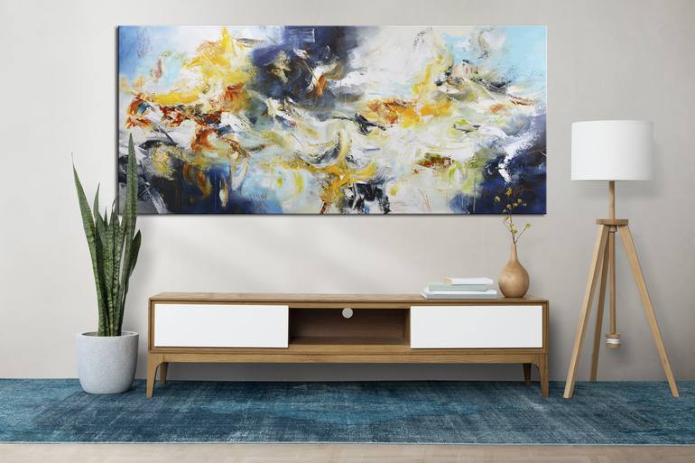 Original Abstract Expressionism Abstract Painting by Andrada Anghel