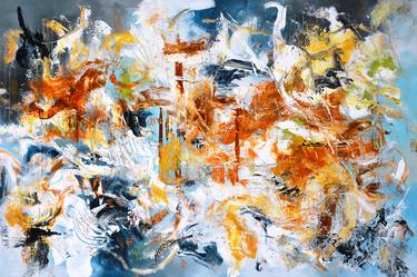 Original Fine Art Abstract Paintings by Andrada Anghel