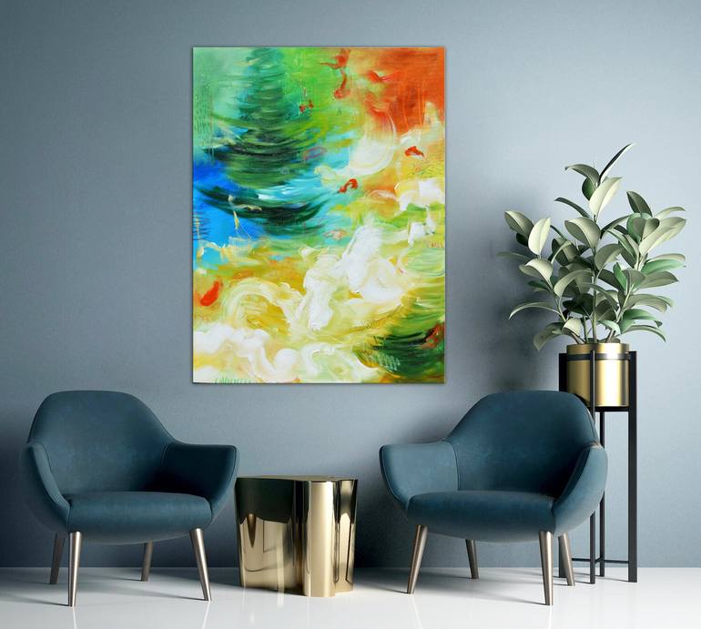 Original Abstract Expressionism Abstract Painting by Andrada Anghel