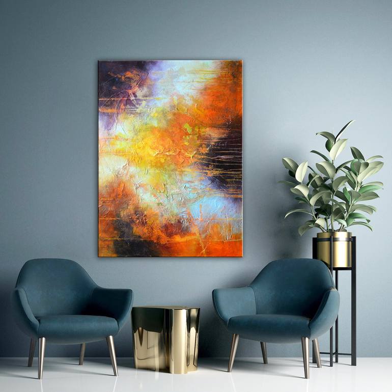 Original Abstract Expressionism Abstract Painting by Andrada Anghel