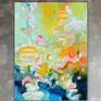 colorful abstract floral painting rainbow colors
