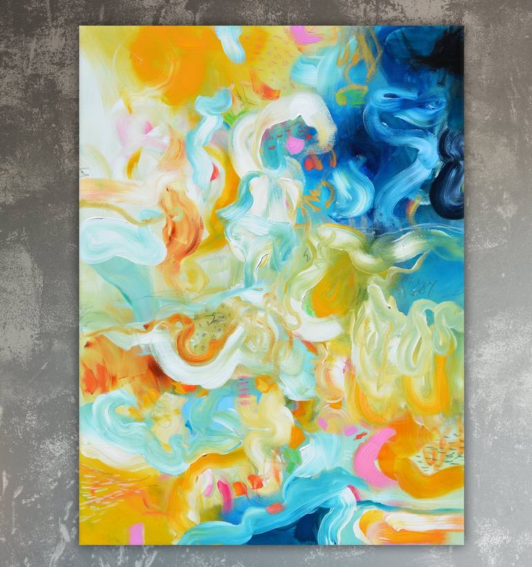 Original Abstract Expressionism Abstract Painting by Andrada Anghel