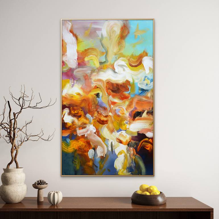 Original Abstract Expressionism Abstract Painting by Andrada Anghel