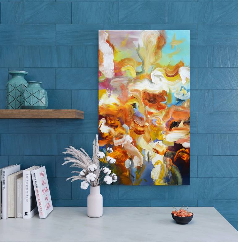 Original Abstract Expressionism Abstract Painting by Andrada Anghel