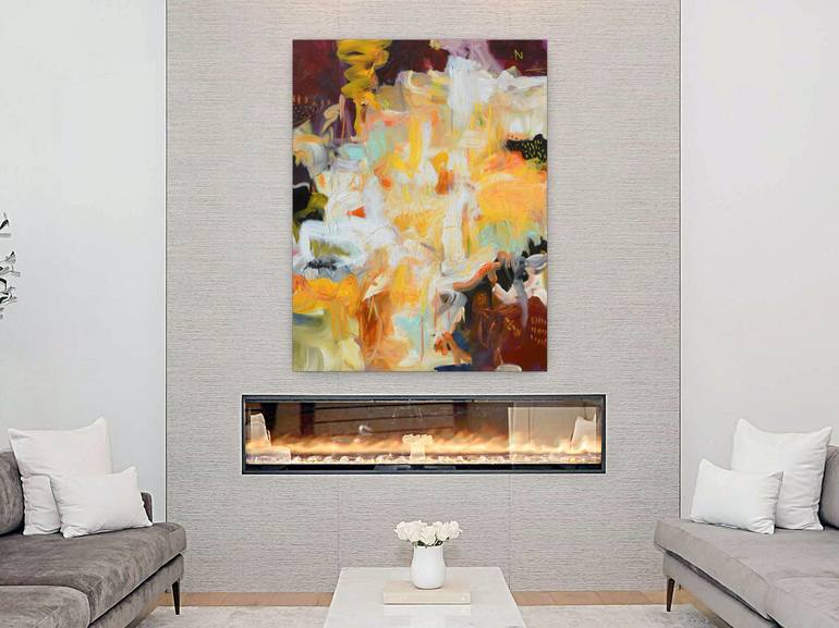 Original Abstract Expressionism Abstract Painting by Andrada Anghel