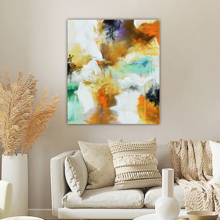 Original Abstract Expressionism Abstract Painting by Andrada Anghel