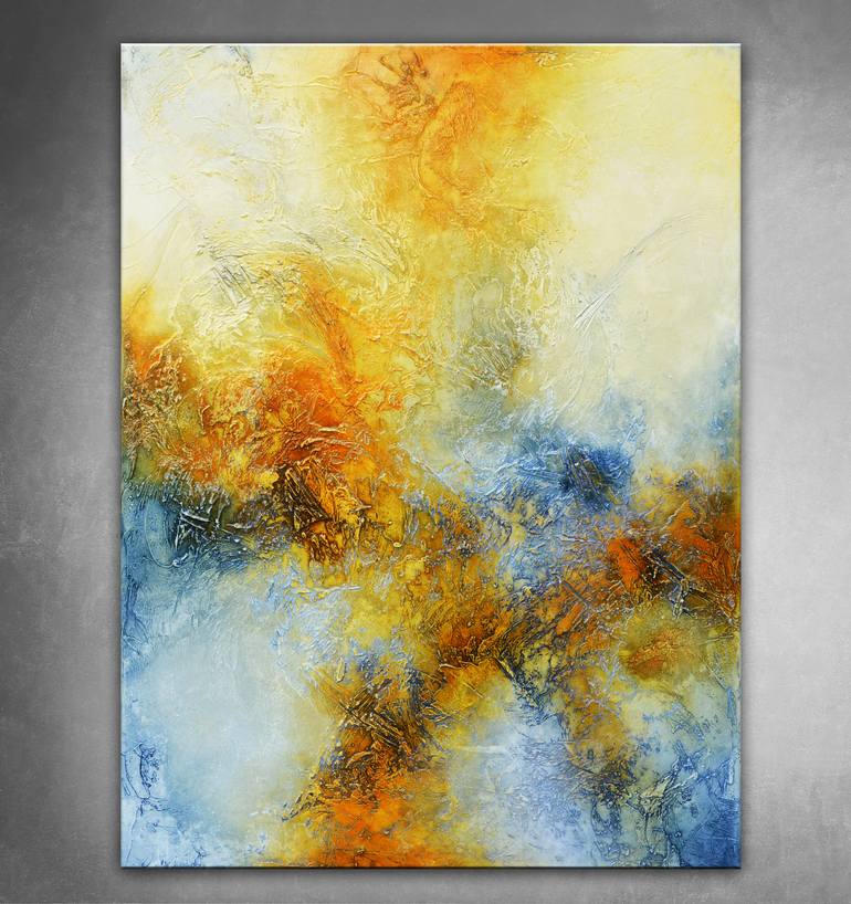 Original Abstract Expressionism Abstract Painting by Andrada Anghel