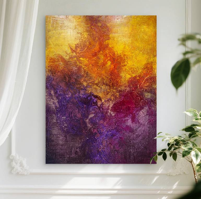 Original Abstract Expressionism Abstract Painting by Andrada Anghel