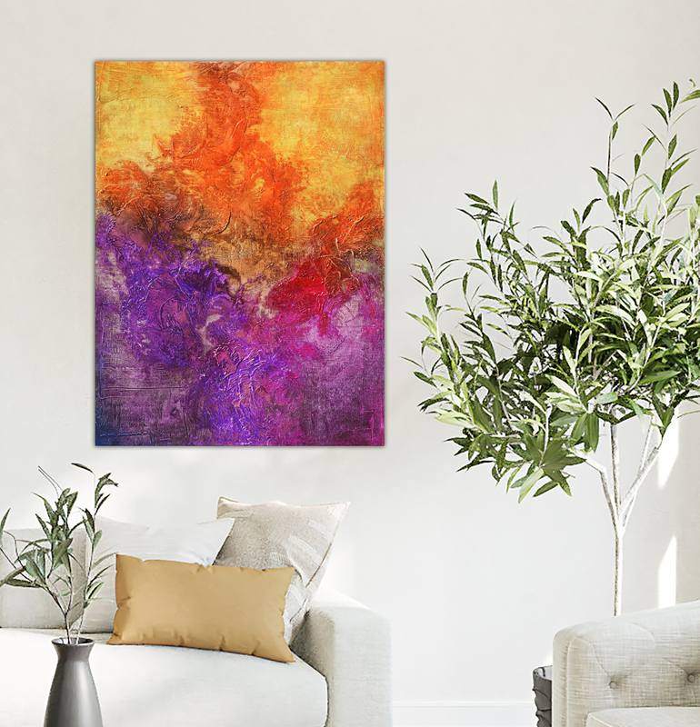 Original Abstract Expressionism Abstract Painting by Andrada Anghel