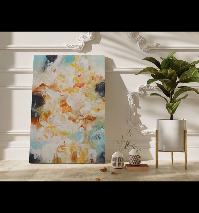 Original Abstract Expressionism Abstract Painting by Andrada Anghel