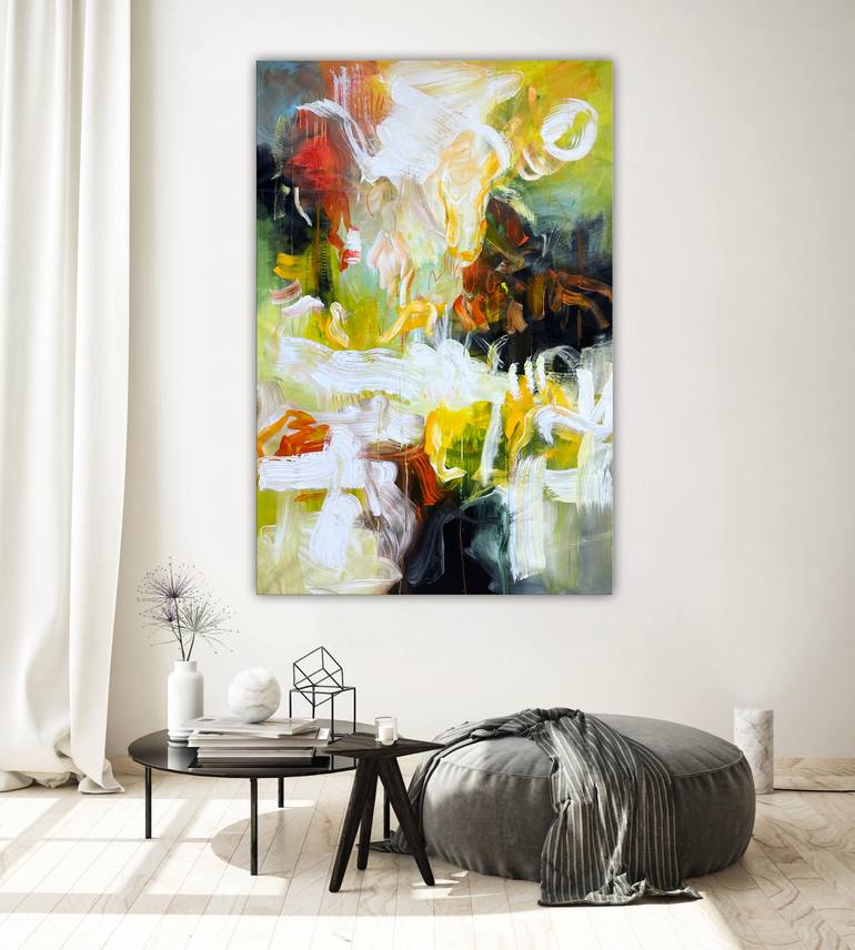 Original Abstract Expressionism Abstract Painting by Andrada Anghel