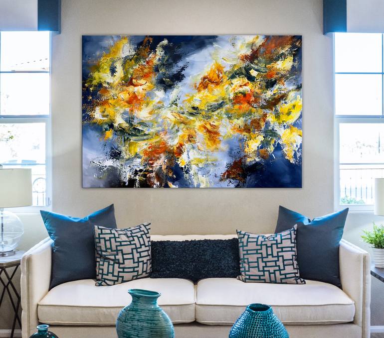 Original Fine Art Abstract Painting by Andrada Anghel