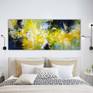 colorful yellow and blue abstract painting