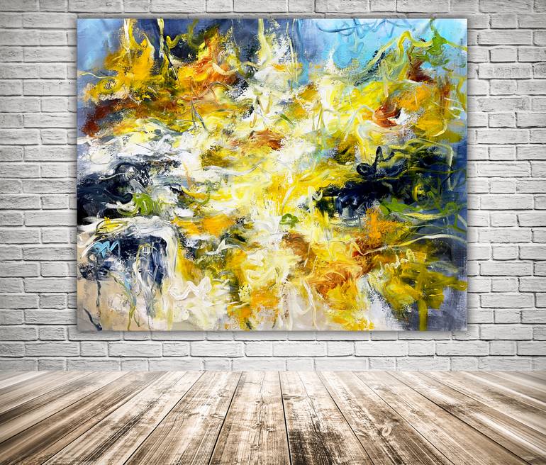 Original Abstract Expressionism Abstract Painting by Andrada Anghel