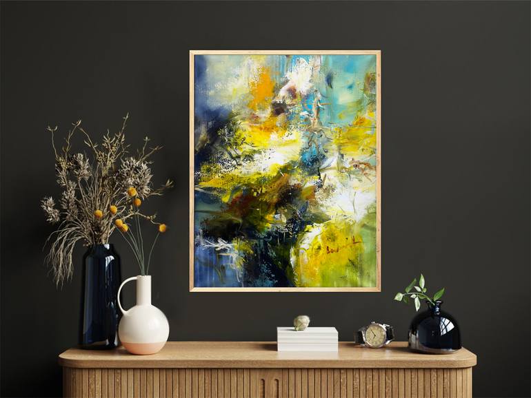 Original Abstract Expressionism Abstract Painting by Andrada Anghel