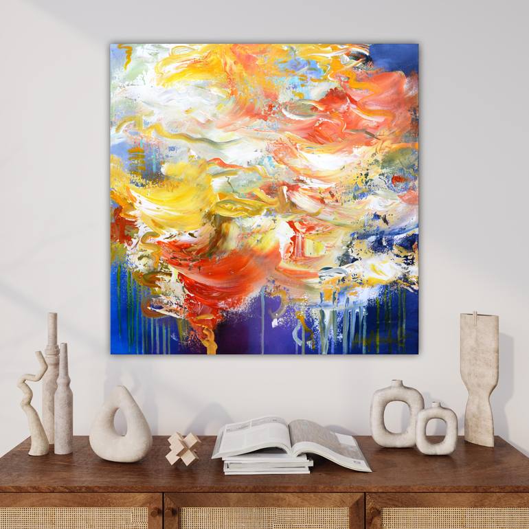 Original Abstract Expressionism Abstract Painting by Andrada Anghel