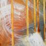 orange and white abstract painting detail
