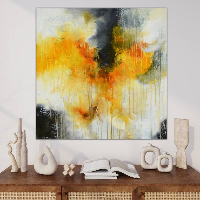 Original Abstract Expressionism Abstract Painting by Andrada Anghel