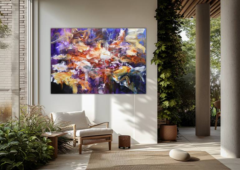 Original Abstract Expressionism Abstract Painting by Andrada Anghel