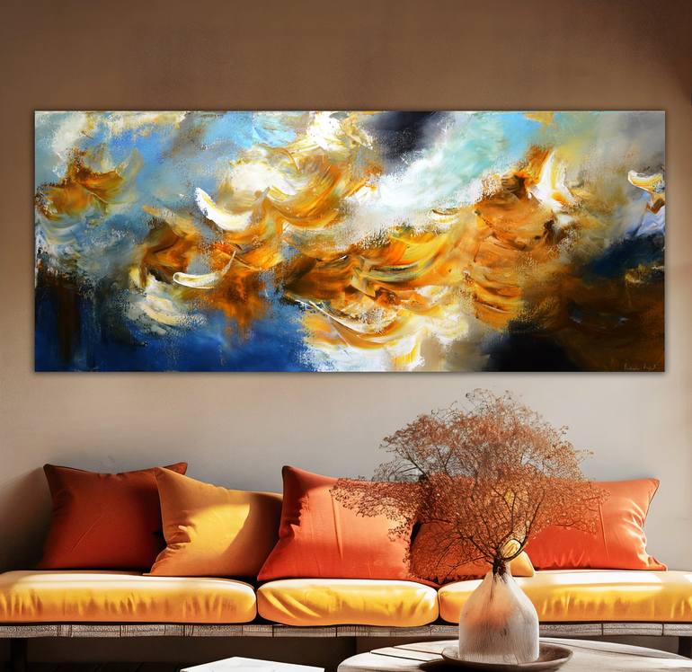 Original Abstract Expressionism Abstract Painting by Andrada Anghel