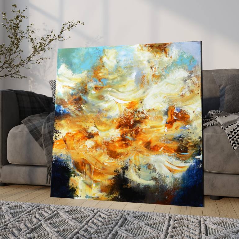 Original Abstract Expressionism Abstract Painting by Andrada Anghel