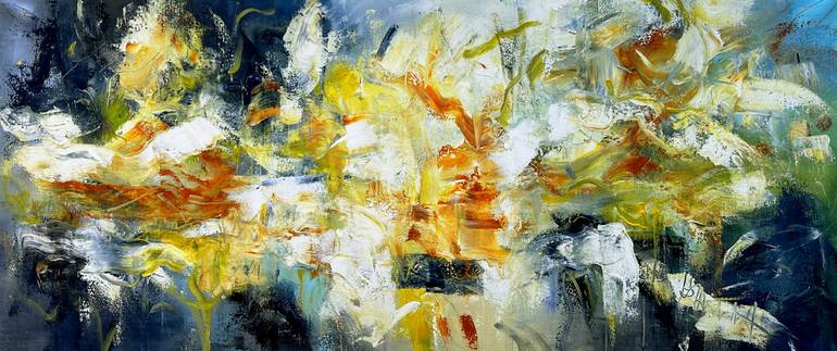 Original Abstract Painting by Andrada Anghel | Abstract Art on Canvas | Sailing into the sunset