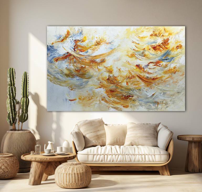 Original Abstract Expressionism Abstract Painting by Andrada Anghel