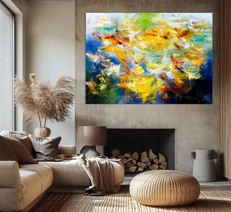 Original Abstract Expressionism Abstract Painting by Andrada Anghel