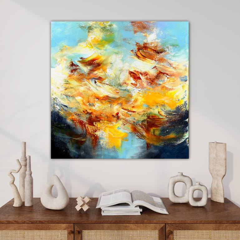 Original Abstract Expressionism Abstract Painting by Andrada Anghel