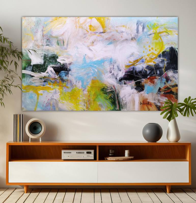 Original Abstract Expressionism Abstract Painting by Andrada Anghel