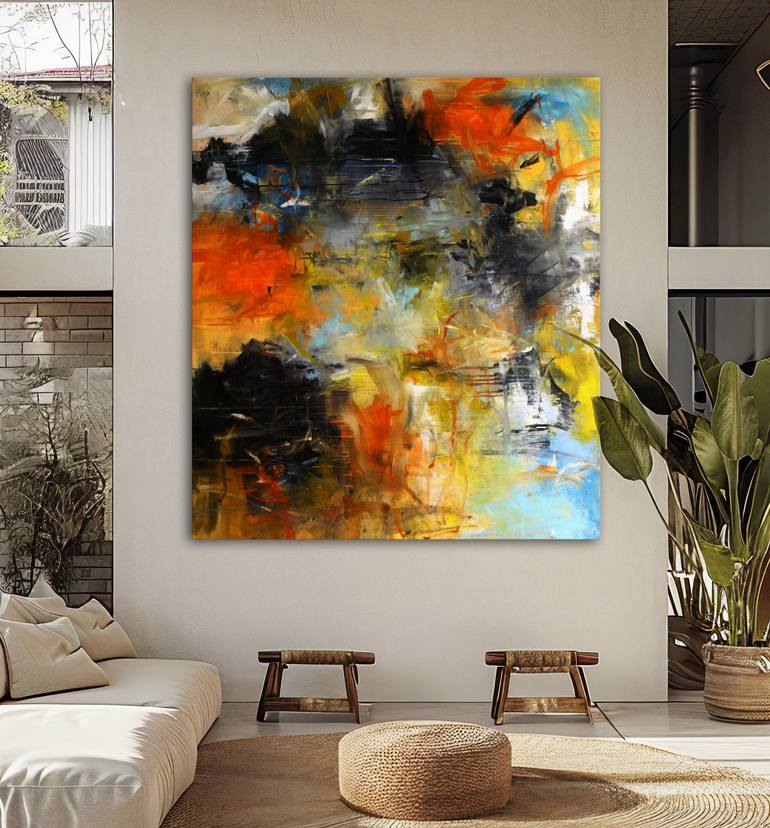 Original Abstract Expressionism Abstract Painting by Andrada Anghel