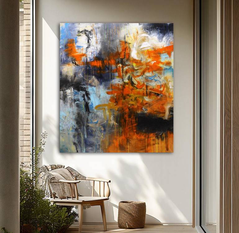 Original Abstract Expressionism Abstract Painting by Andrada Anghel