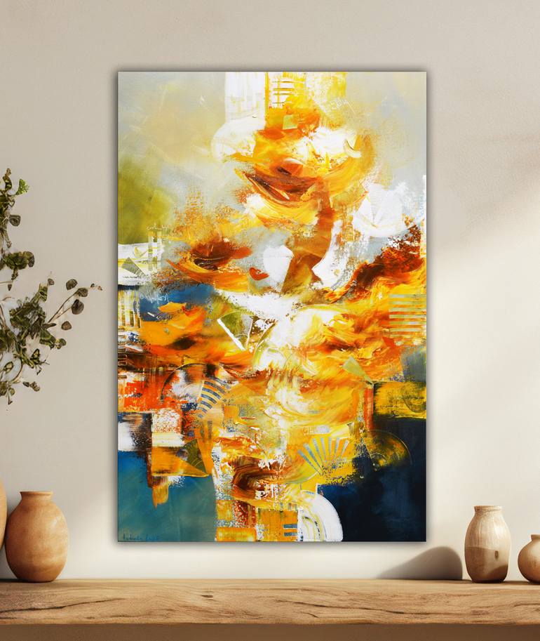 Original Abstract Expressionism Abstract Painting by Andrada Anghel