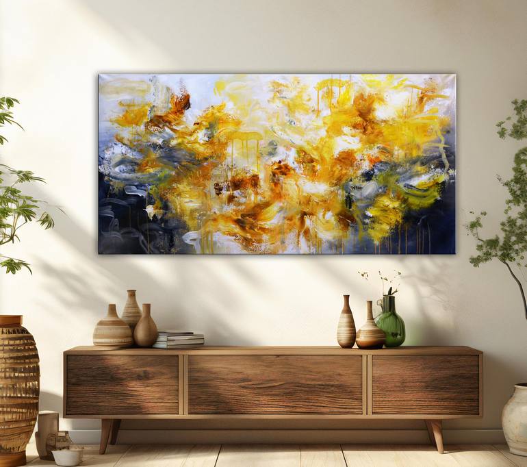 Original Abstract Expressionism Abstract Painting by Andrada Anghel