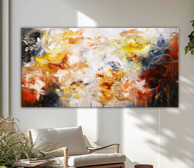 Original Abstract Expressionism Abstract Painting by Andrada Anghel