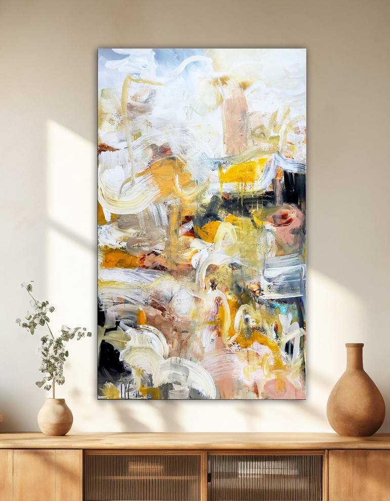 Original Abstract Expressionism Abstract Painting by Andrada Anghel