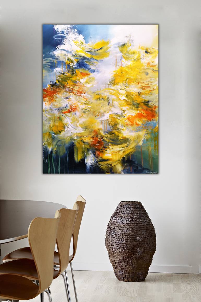 Original Abstract Expressionism Abstract Painting by Andrada Anghel