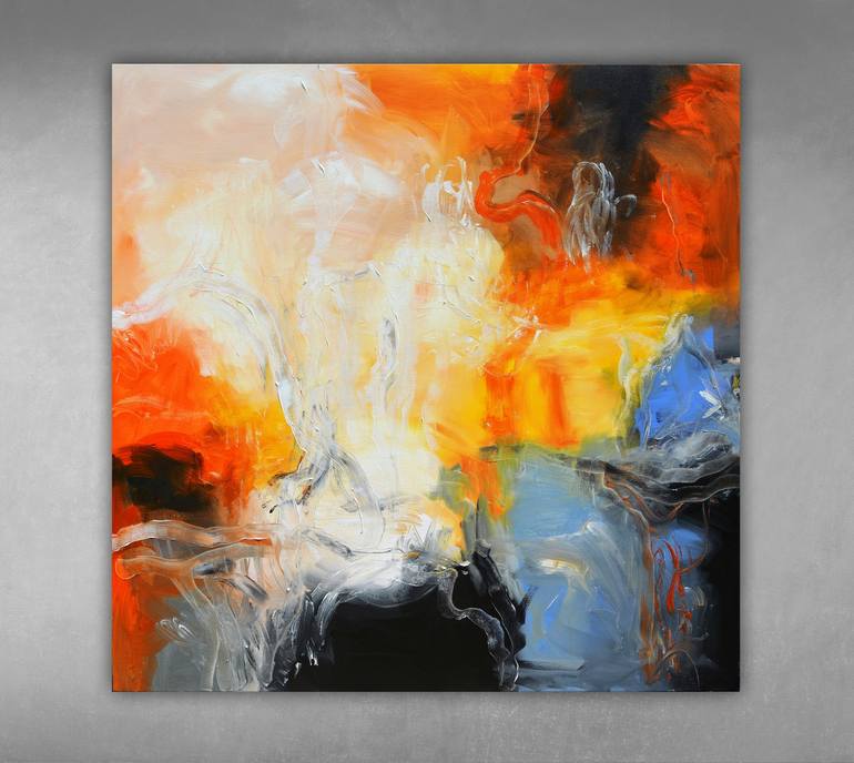 Original Abstract Expressionism Abstract Painting by Andrada Anghel