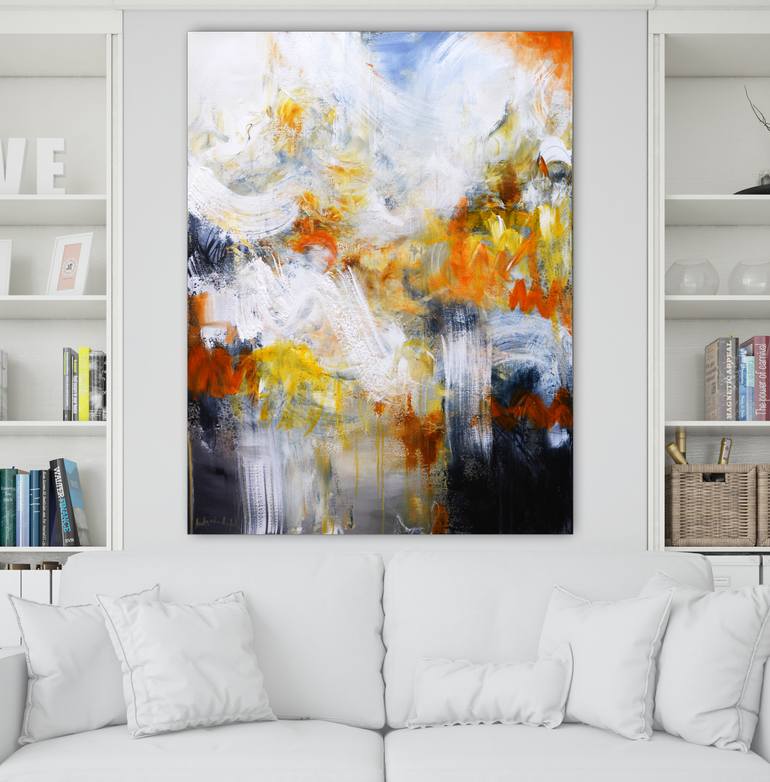 Original Abstract Expressionism Abstract Painting by Andrada Anghel