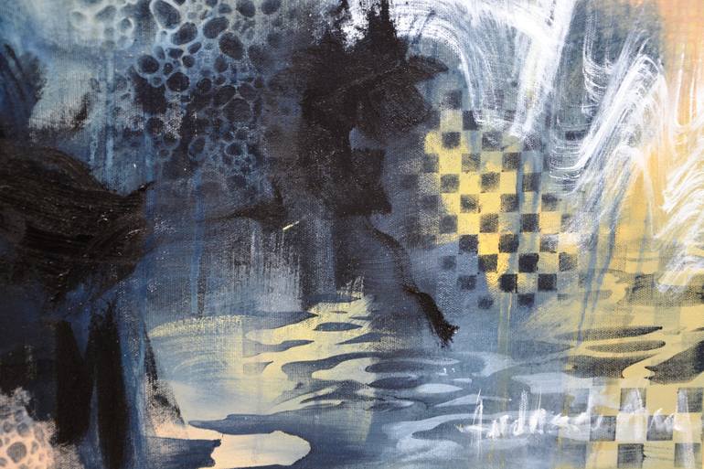 Original Abstract Expressionism Abstract Painting by Andrada Anghel