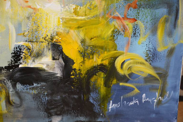 Original Abstract Expressionism Abstract Painting by Andrada Anghel