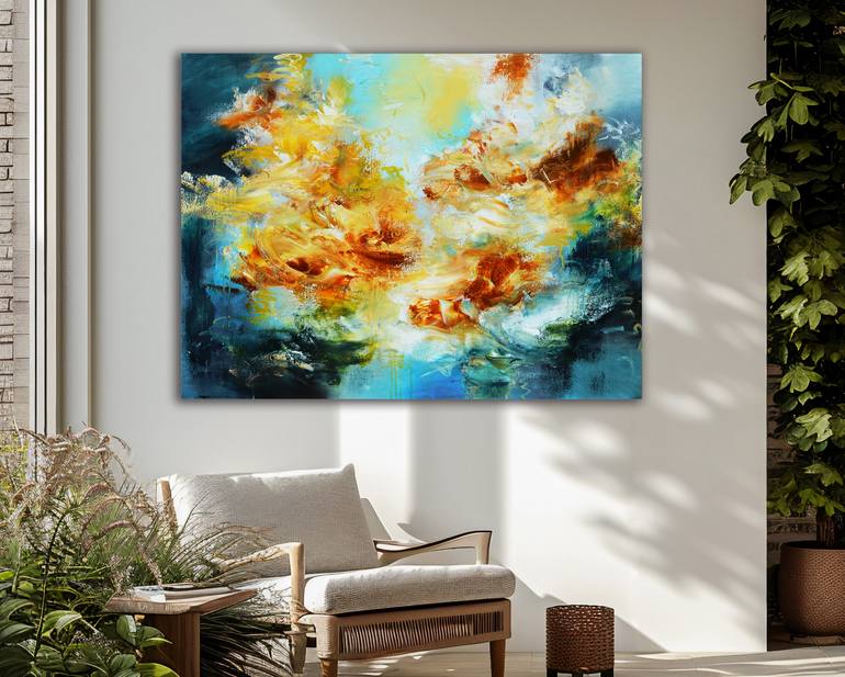 Original Abstract Expressionism Abstract Painting by Andrada Anghel