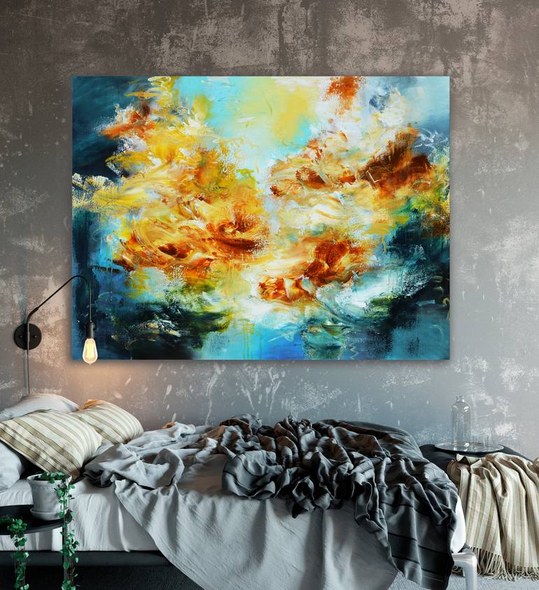 Original Abstract Expressionism Abstract Painting by Andrada Anghel