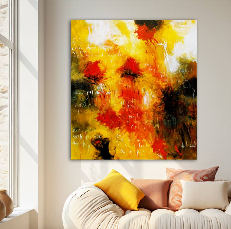 Original Abstract Expressionism Abstract Painting by Andrada Anghel