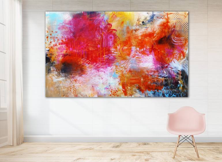 Original Abstract Expressionism Abstract Painting by Andrada Anghel