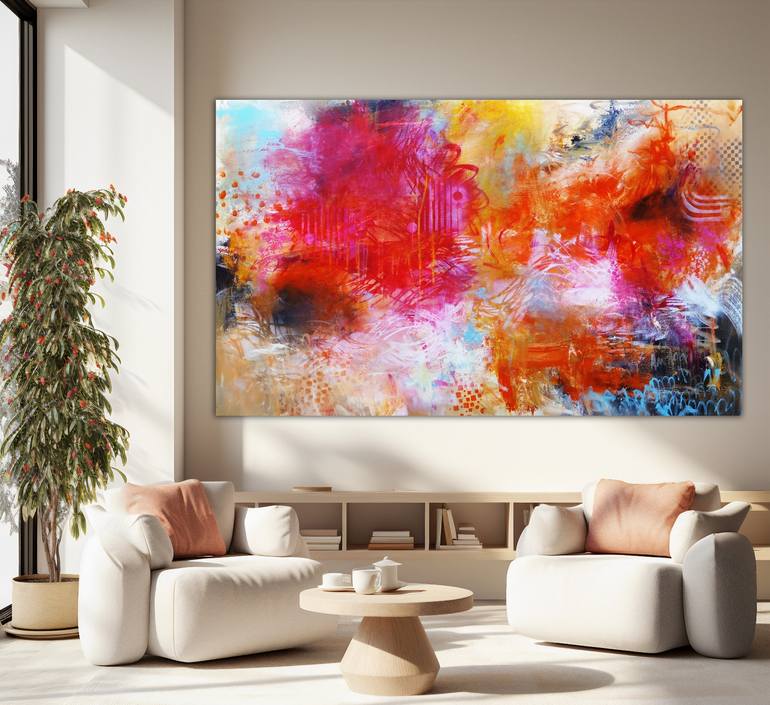 Original Abstract Expressionism Abstract Painting by Andrada Anghel