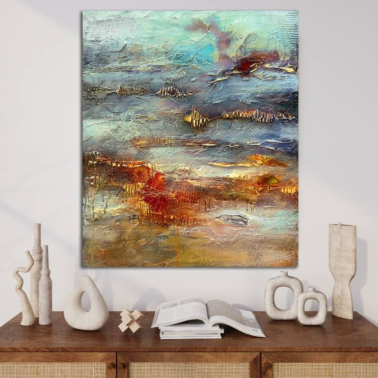 Original Abstract Expressionism Abstract Painting by Andrada Anghel