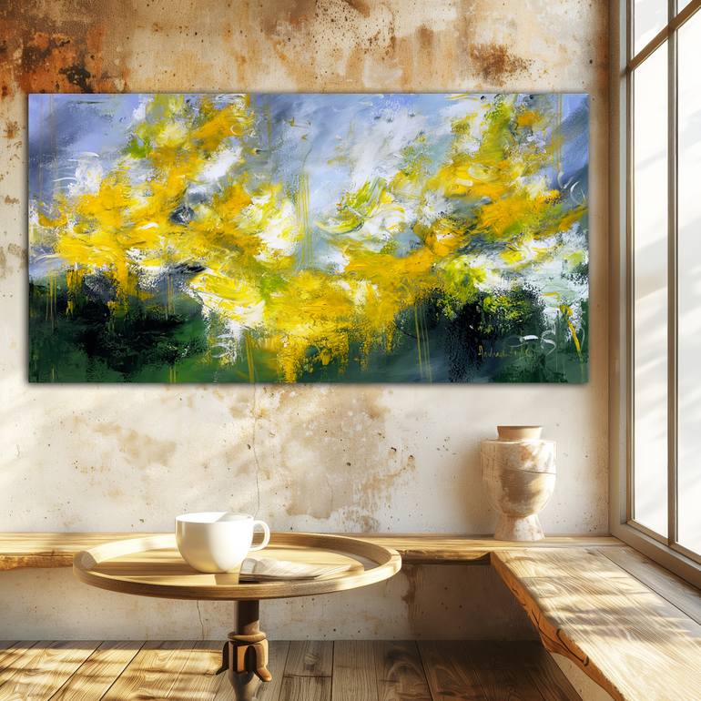 Original Abstract Expressionism Abstract Painting by Andrada Anghel