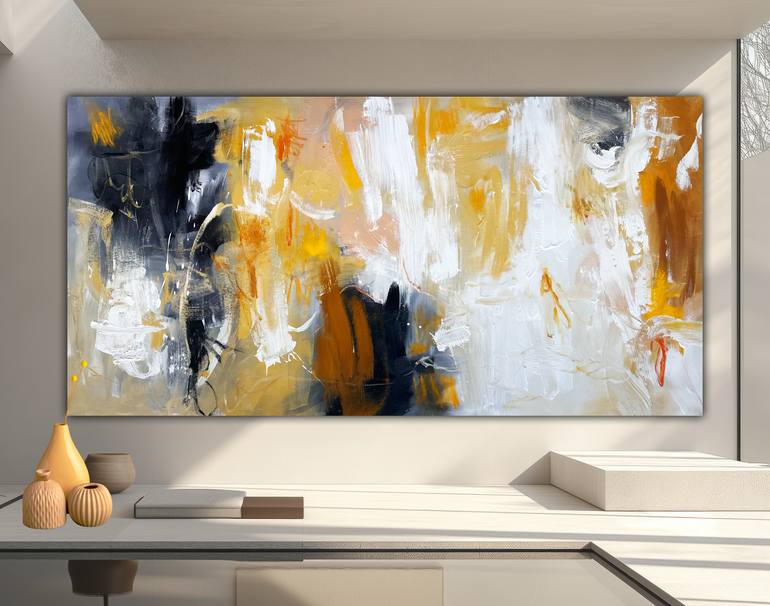 Original Abstract Expressionism Abstract Painting by Andrada Anghel