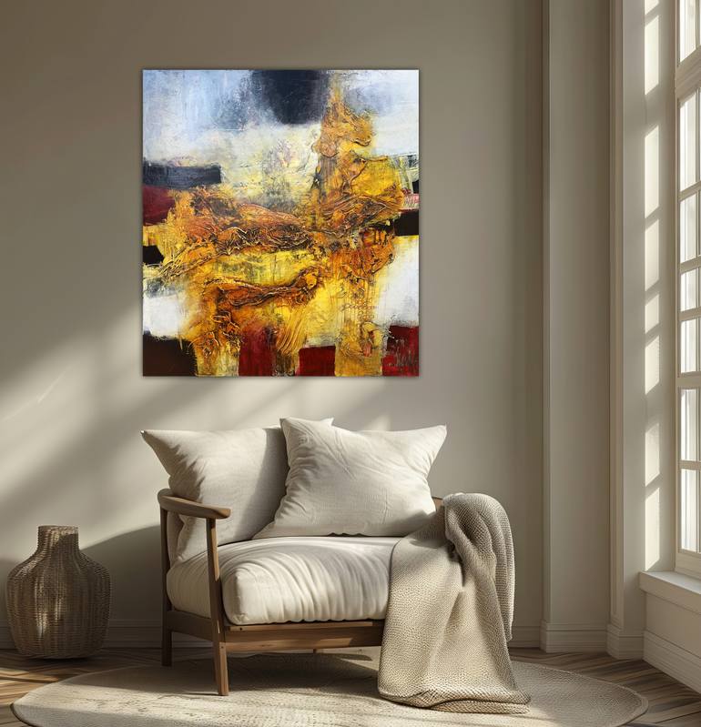 Original Abstract Expressionism Abstract Painting by Andrada Anghel